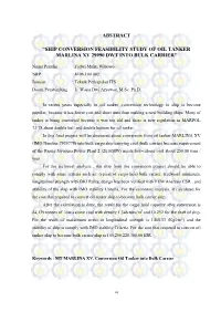 Abstract “Ship Conversion Feasibility Study of Oil