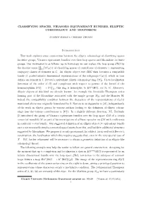Classifying Spaces, Virasoro Equivariant Bundles, Elliptic Cohomology and Moonshine
