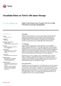 Clouditalia Relies on Tintri's VM-Aware Storage