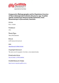 Comparative Phylogeography and the Population Genetics of Three Endangered Freshwater Euastacus Spp