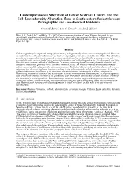 Contemporaneous Alteration of Lower Watrous Clastics and the Sub-Unconformity Alteration Zone in Southeastern Saskatchewan: Petrographic and Geochemical Evidence