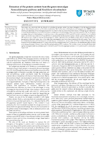 Extraction of the Protein Content from the Green Microalgae