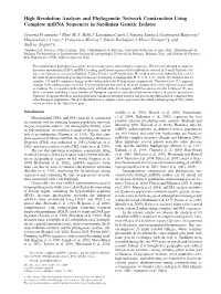 High Resolution Analysis and Phylogenetic Network Construction Using Complete Mtdna Sequences in Sardinian Genetic Isolates