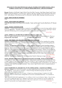 MINUTES of the 334Th MEETING of ASKAM and IRELETH PARISH COUNCIL, HELD TUESDAY 18 MAY 2021 at 7.15PM in the RANKIN HALL, ASKAM in FURNESS
