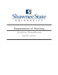 Nursing Handbook 2020-2021