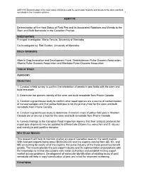 AGR1115 Determination of the Host Status of Field Pea and Its Associated Rotations and Weeds to the Stem and Bulb Nematode in the Canadian Prairies 1