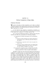 CHAPTER—10 Political Complexion of Rajya Sabha