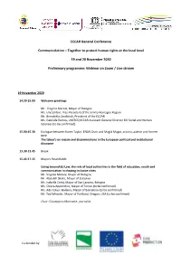 ECCAR General Conference 2020 Program