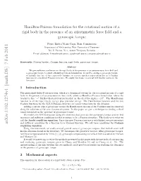 Hamilton-Poisson Formulation for the Rotational Motion of a Rigid Body In