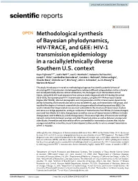 HIV-1 Transmission Epidemiology in a Racially/Ethnically
