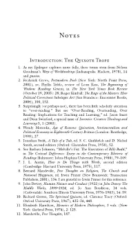 Introduction: the Quixote Trope 1