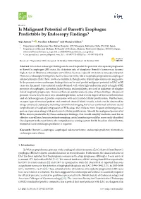 Is Malignant Potential of Barrett's Esophagus Predictable By