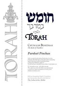 Parshat Pinchas