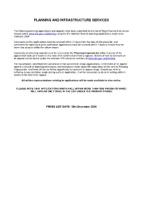 Planning and Infrastructure Services