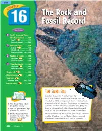 The Rock and Fossil Record the Rock and Fossil Record the Rock And