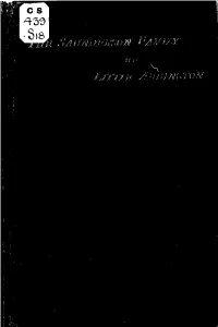 The Saunderson Family of Little Addington [Microform] / Edited by W.D. Sweeting