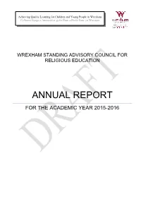 Wrexham SACRE Annual Report 2015-16 PDF Version 786Kb