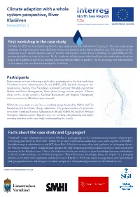 Climate Adaption with a Whole System Perspective, River Klarälven Newsletter 2