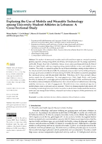 Exploring the Use of Mobile and Wearable Technology Among University Student Athletes in Lebanon: a Cross-Sectional Study