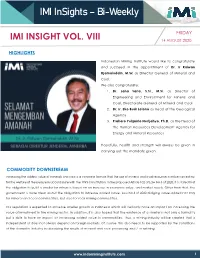 IMI Insights – Bi-Weekly