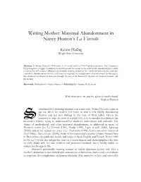 Maternal Abandonment in Nancy Huston's La Virevolte