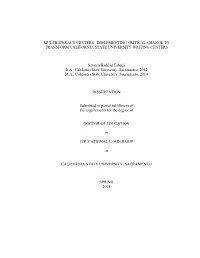 Multiliteracy Centers: Implementing Critical Change to Transform California State University Writing Centers