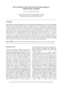Some Preliminary Observations on Peat-Forming Mangroves in Botum Sakor, Cambodia