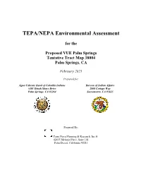 VUE Palm Springs TEPA / NEPA Environmental Assessment