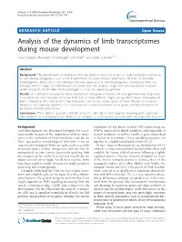 Analysis of the Dynamics of Limb Transcriptomes During Mouse Development Istvan Gyurján1, Bernhard Sonderegger1, Felix Naef1,2 and Denis Duboule1,3*