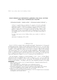 Edge Irregular Reflexive Labeling for Star, Double Star and Caterpillar Graphs