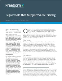 Legal Tools That Support Value Pricing