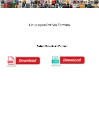 Linux Open Pdf Via Terminal