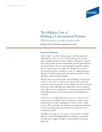 The Hidden Cost of Holding a Concentrated Position Why Diversification Can Help to Protect Wealth by Baird’S Private Wealth Management Research