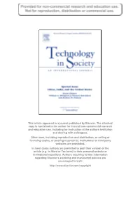 This Article Appeared in a Journal Published by Elsevier. the Attached