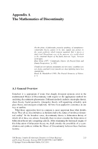 Appendix a the Mathematics of Discontinuity
