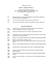 CURRICULUM VITAE Charles R. “Chipper” Wichman, Jr. National