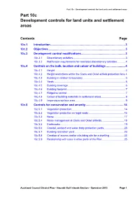 District Plan - Hauraki Gulf Islands Section - Operative 2013 Page 1 Part 10C - Development Controls for Land Units and Settlement Areas Tables and Diagrams Page