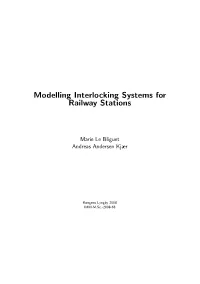 Modelling Interlocking Systems for Railway Stations