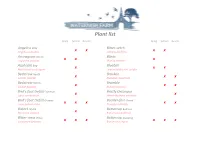 Plant List Spring Summer Autumn Spring Summer Autumn