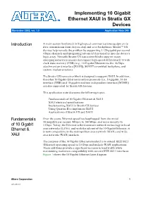 AN 249: Implementing 10 Gigabit Ethernet XAUI in Stratix GX Devices