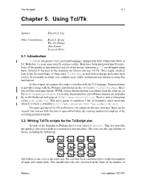 Chapter 5. Using Tcl/Tk