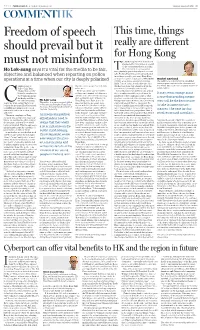 Freedom of Speech Should Prevail but It Must Not Misinform