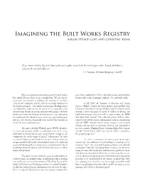 Imagining the Built Works Registry Aaron Straup Cope and Christine Kuan