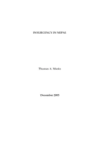 Insurgency in Nepal
