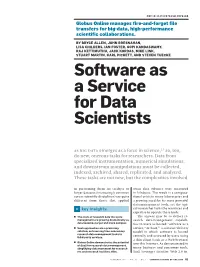 Software As a Service for Data Scientists