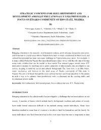Strategic Concepts for Skill Refinement and Development Amongst Educationally Less Privileged: a Focus on Etsako Community of Edo State, Nigeria