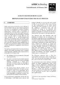Sudan's Oilfields Burn Again