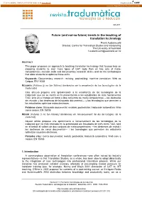 Trends in the Teaching of Translation Technology