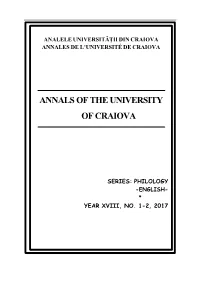 Annals of the University of Craiova, Series