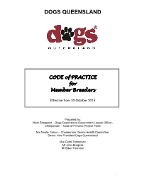 CODE of PRACTICE for Member Breeders